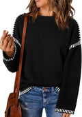 Sweaters for Women Crewneck Loose Fit Cable Knit Pullover - Cozy Look