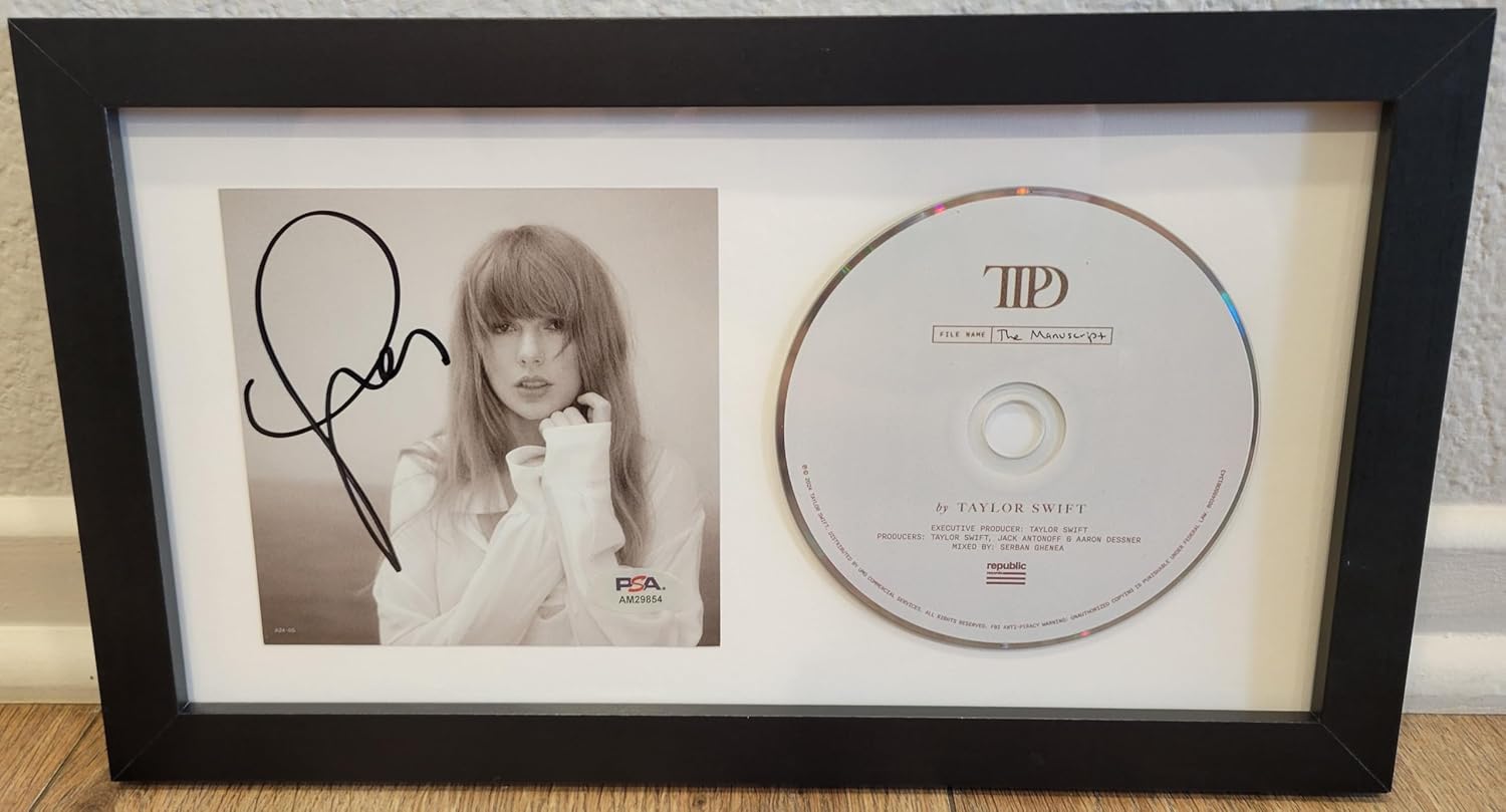 Swift Signed CD with PSA COA Framed Poet - Unique Collectible
