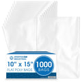 Spartan Industrial 10 x 15 Clear Poly Bags 1000 Count - Thin, Heat