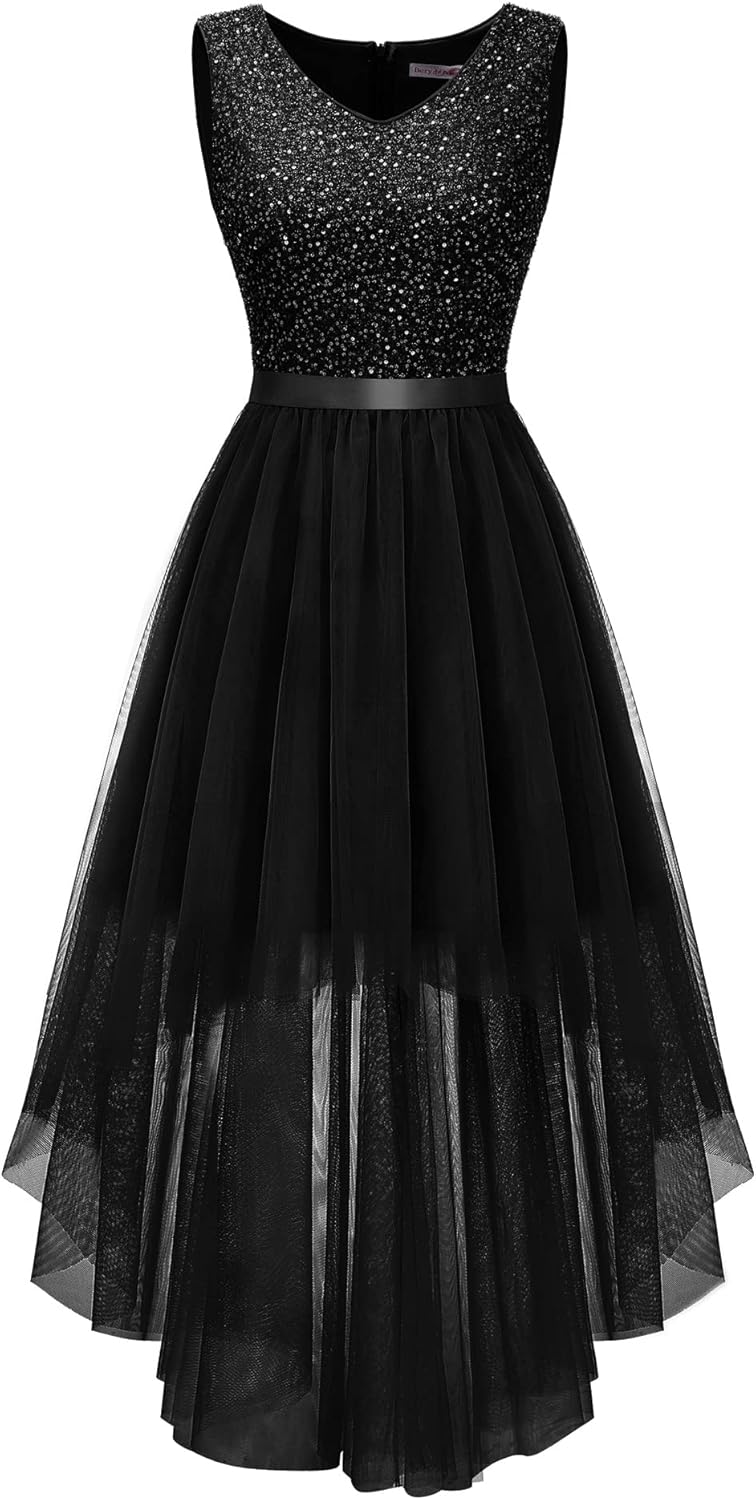 BeryLove Cocktail Formal Dresses for Wedding Guest and Parties