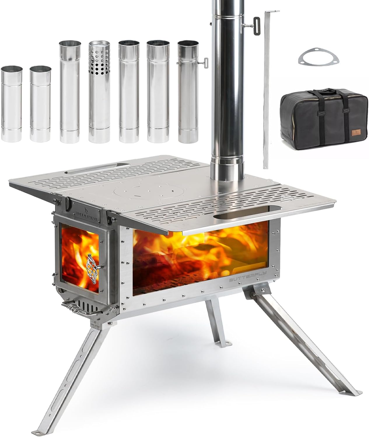 Portable Green Stove for Camping & Hunting