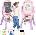 Easel for Kids Double-Sided Adjustable Rotating Toddler Art Easel