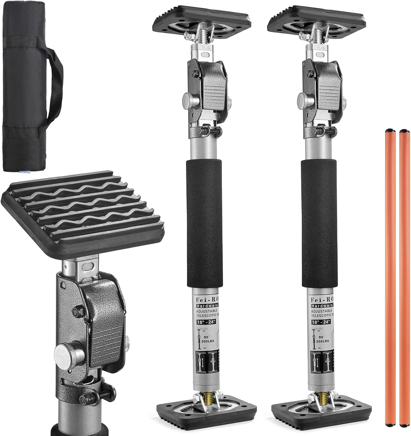 FEIRONG Adjustable Support Pole for Cabinets and Drywalls
