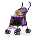 MoNiBloom 4 Wheels Pet Stroller for Small/Medium Dogs and Cats