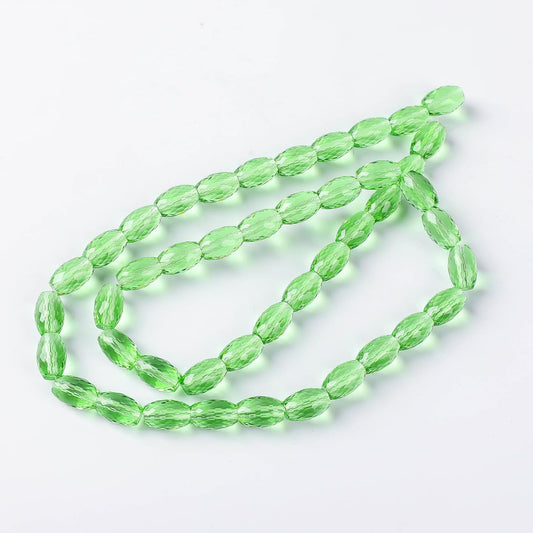 Apple Green Glass Jewelry Beads Set 8X11mm