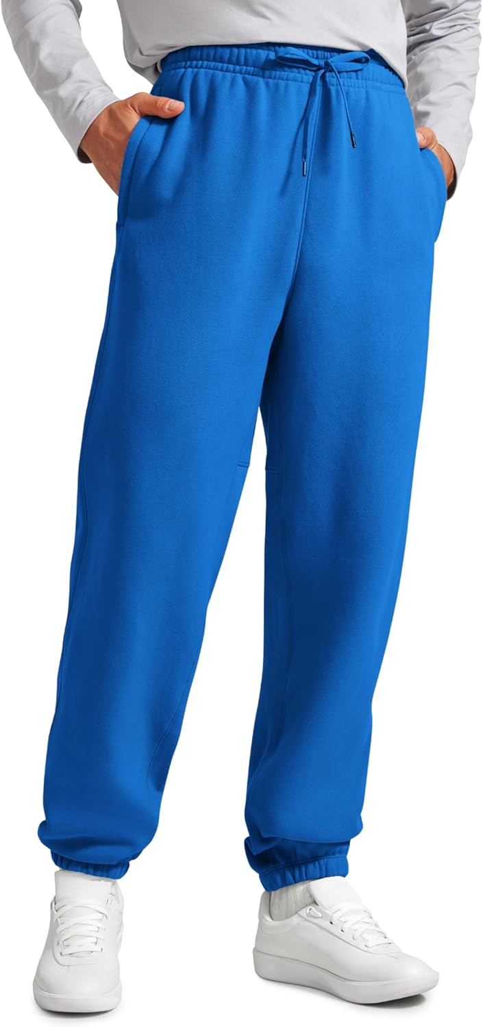 CRZ YOGA Cotton Fleece Lined Relaxed Sweatpants for Men