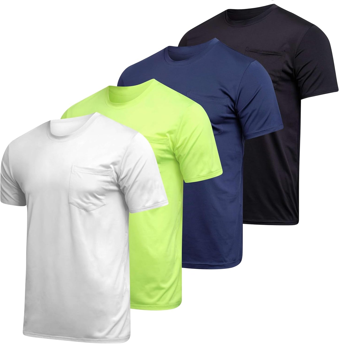Men's Dry-Fit Short Sleeve Pocket Crew Performance T-Shirt