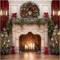 Kate 10x10ft Classic Christmas Fireplace Backdrop - Vintage Mantel