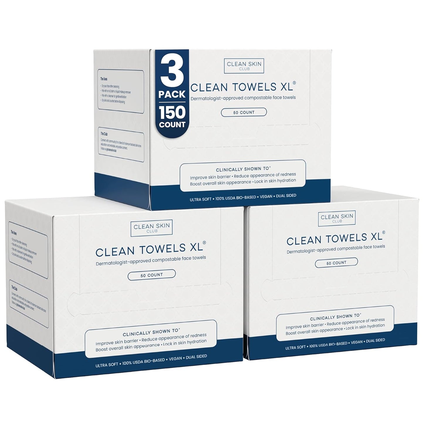 Clean Skin Club Clean Towels XL for Gentle Skin Care Needs