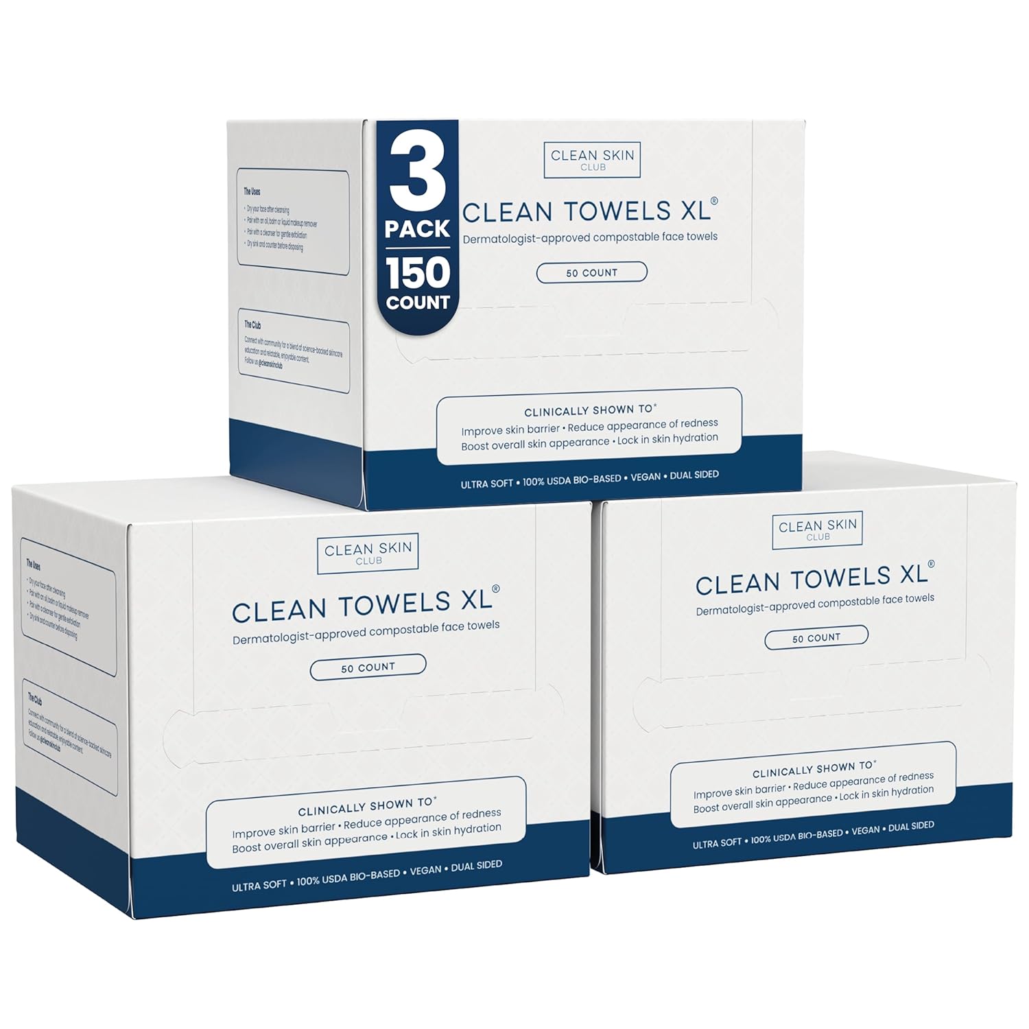 Clean Skin Club Clean Towels XL for Gentle Skin Care Needs