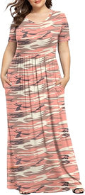 LONGYUAN Women's Plus Size Casual Maxi Dress XL-6XL - Pockets & Short