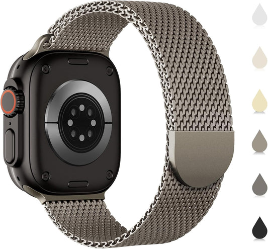 Sunnywoo Stainless Steel Mesh Band - Compatible with Apple Watch, Stylish & Durable