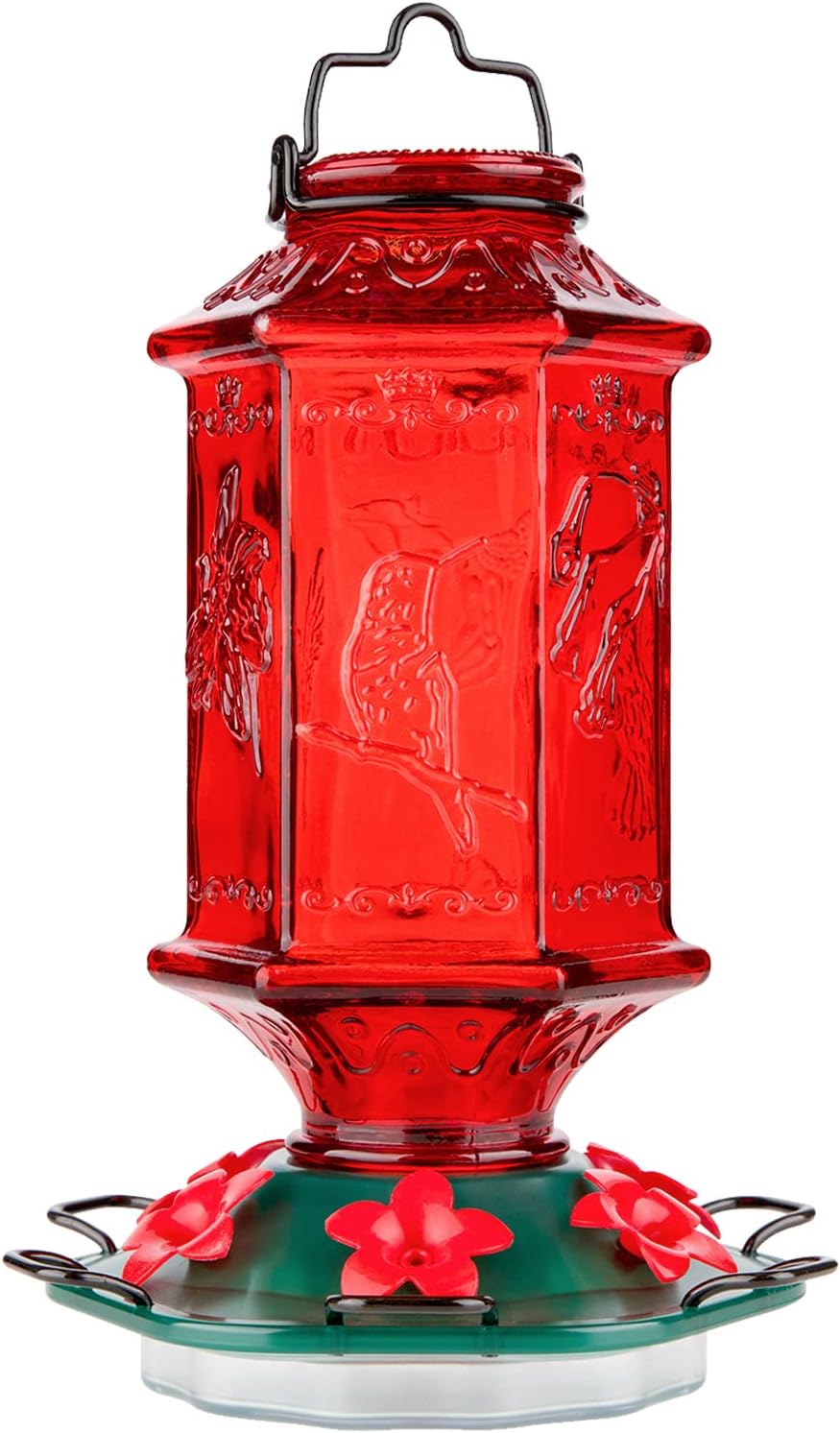 Hummingbird Feeder with Lantern Design and 6 Feeding Ports