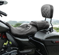 Low-Profile Driver Passenger Seat w/ Sissy Bar Pad for Touring - Lower