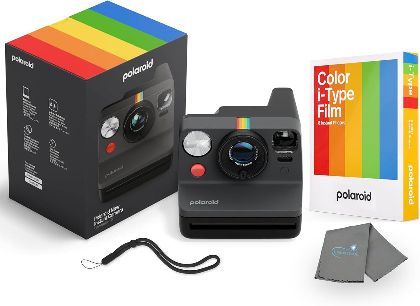 Polaroid Now 3rd Generation Instant Camera Bundle with Film