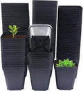 Square Nursery Pots 3in 120Pcs - Sturdy Seedling Planters