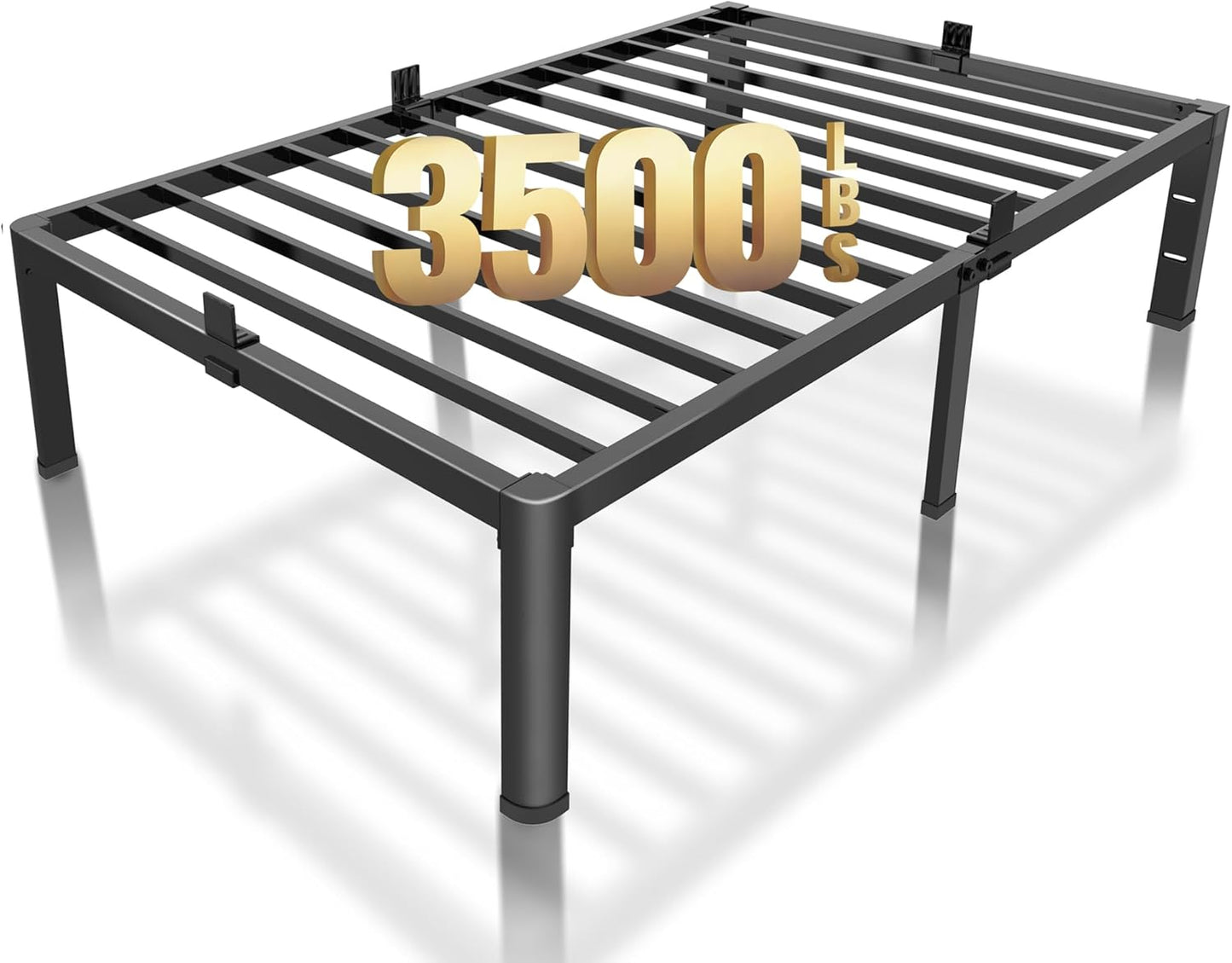 ROIL 18 Inch Twin XL Bed Frame with Rounded Corner Design