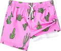 SURF CUZ Boys Swim Trunks with Boxer Brief Liner - Soft, Quick