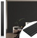3D Fluted Acoustic Wall Panel 4pcs 107 x 8in - Wood Finish Sound