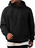 JMIERR Mens Casual Cotton Hoodies Drawstring Quarter Zip Pullover Soft