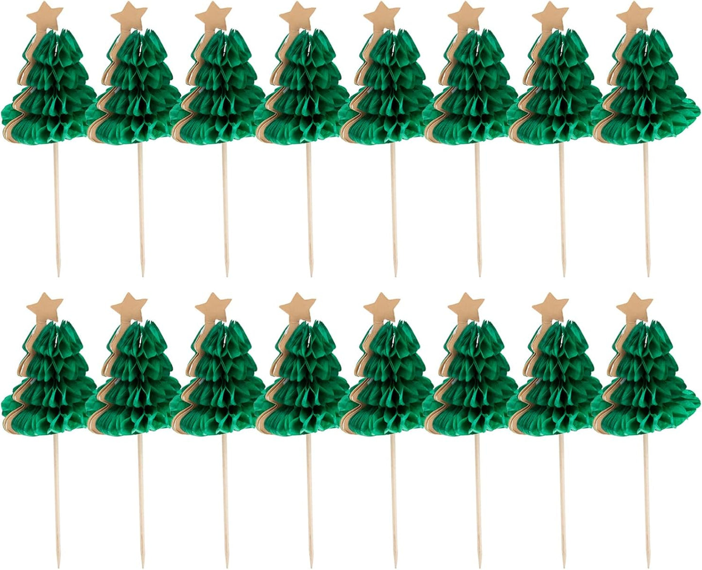 Festive 50pcs Christmas Tree Cocktail Picks by Zerodeko