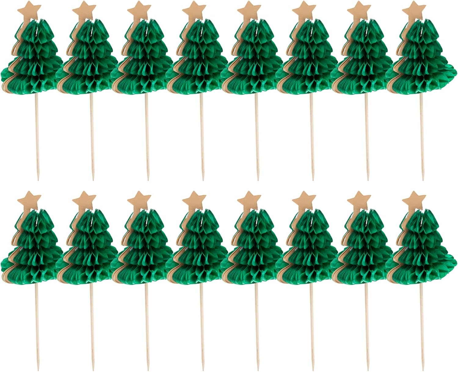 Festive 50pcs Christmas Tree Cocktail Picks by Zerodeko
