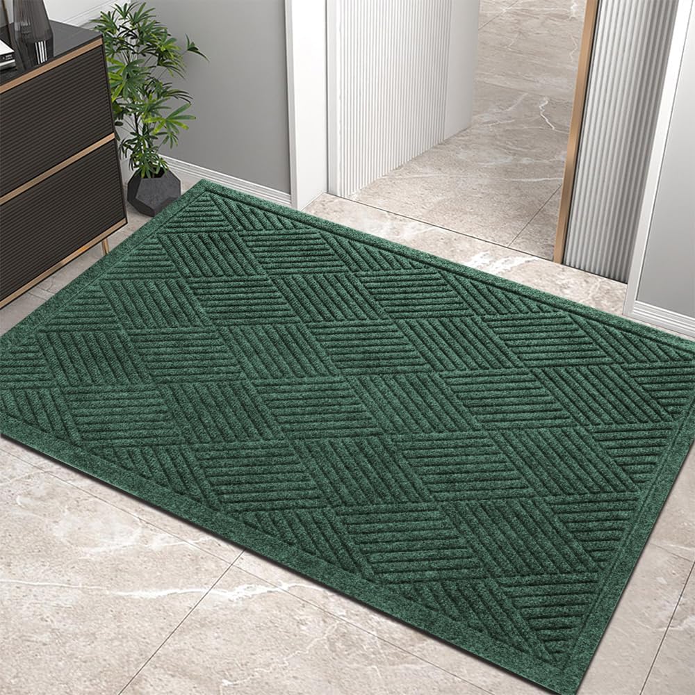 Sturdy Front Door Mat for Indoor Outdoor Use, Non-Slip Design