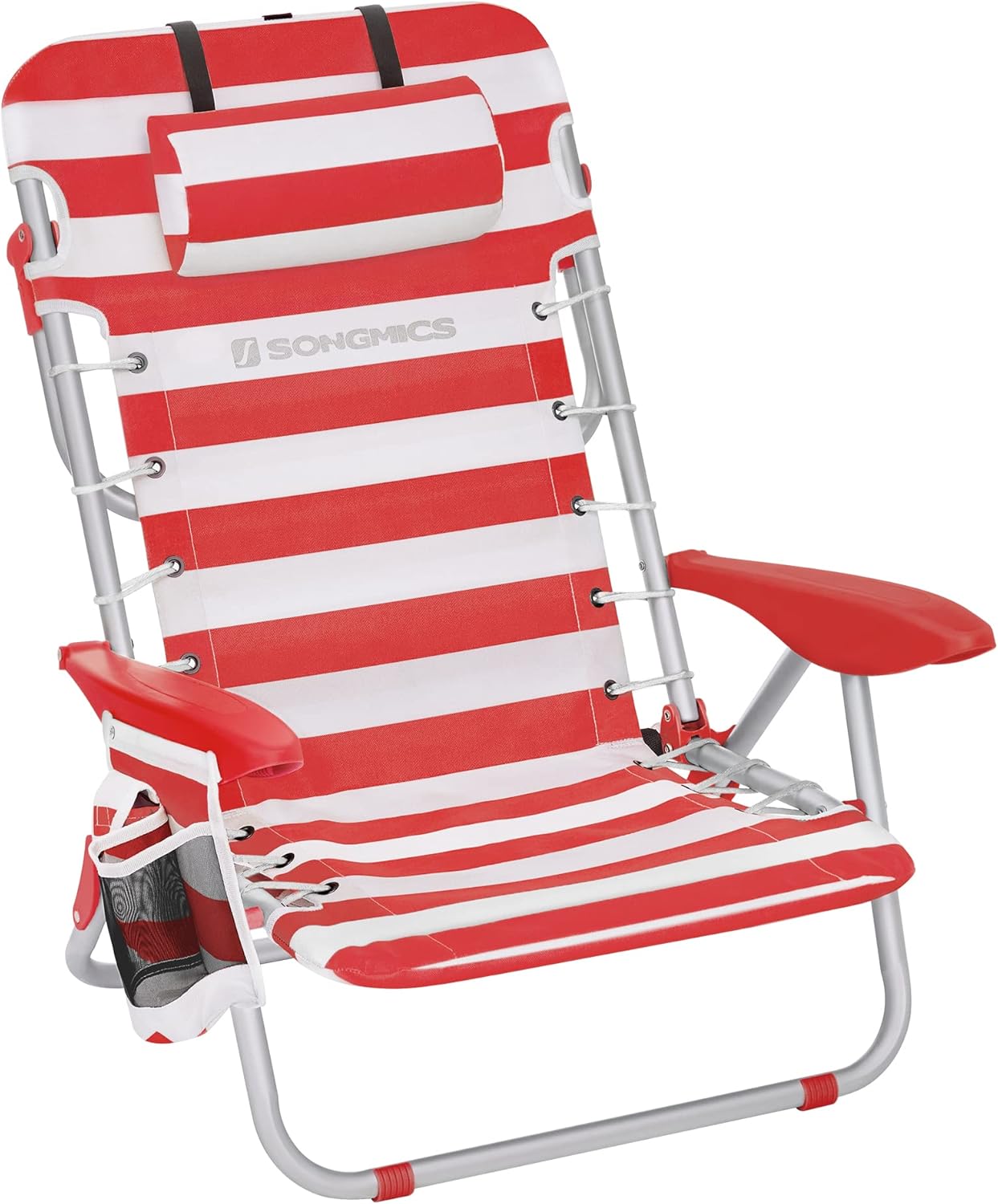 SONGMICS Portable Backpack Beach Chair with Adjustable Backrest