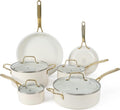 Ceramic Nonstick 10-Piece Cookware Set - Even Heat, Elegant Finish