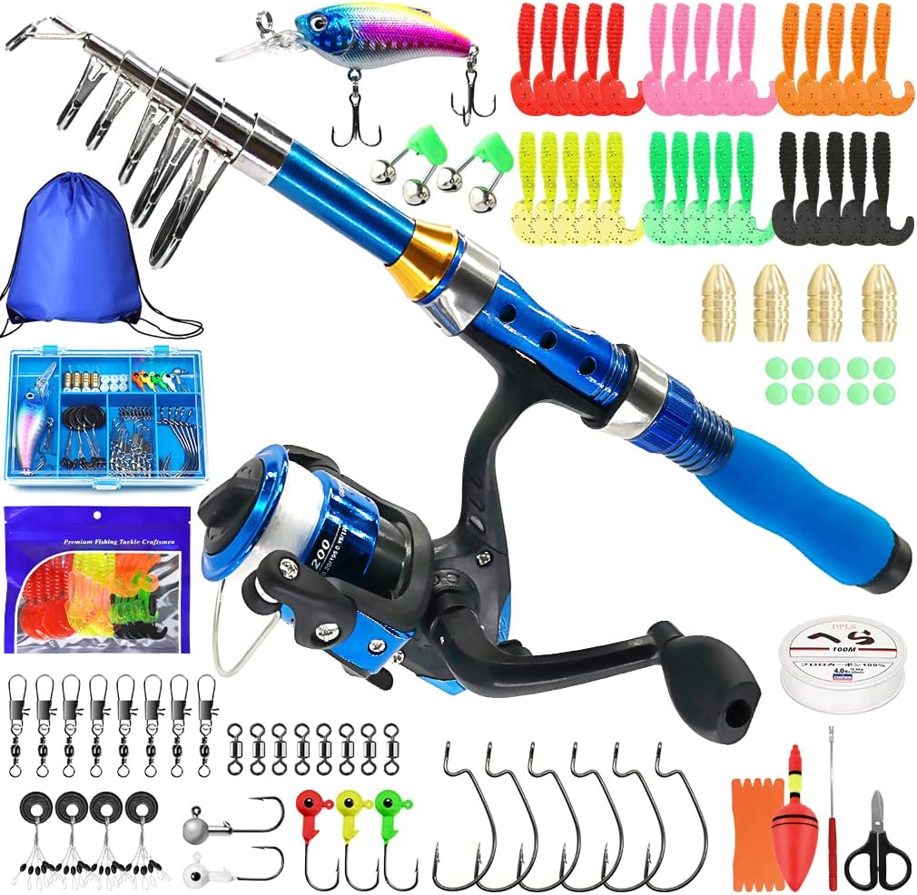 Portable Telescopic Kids Fishing Rod Set