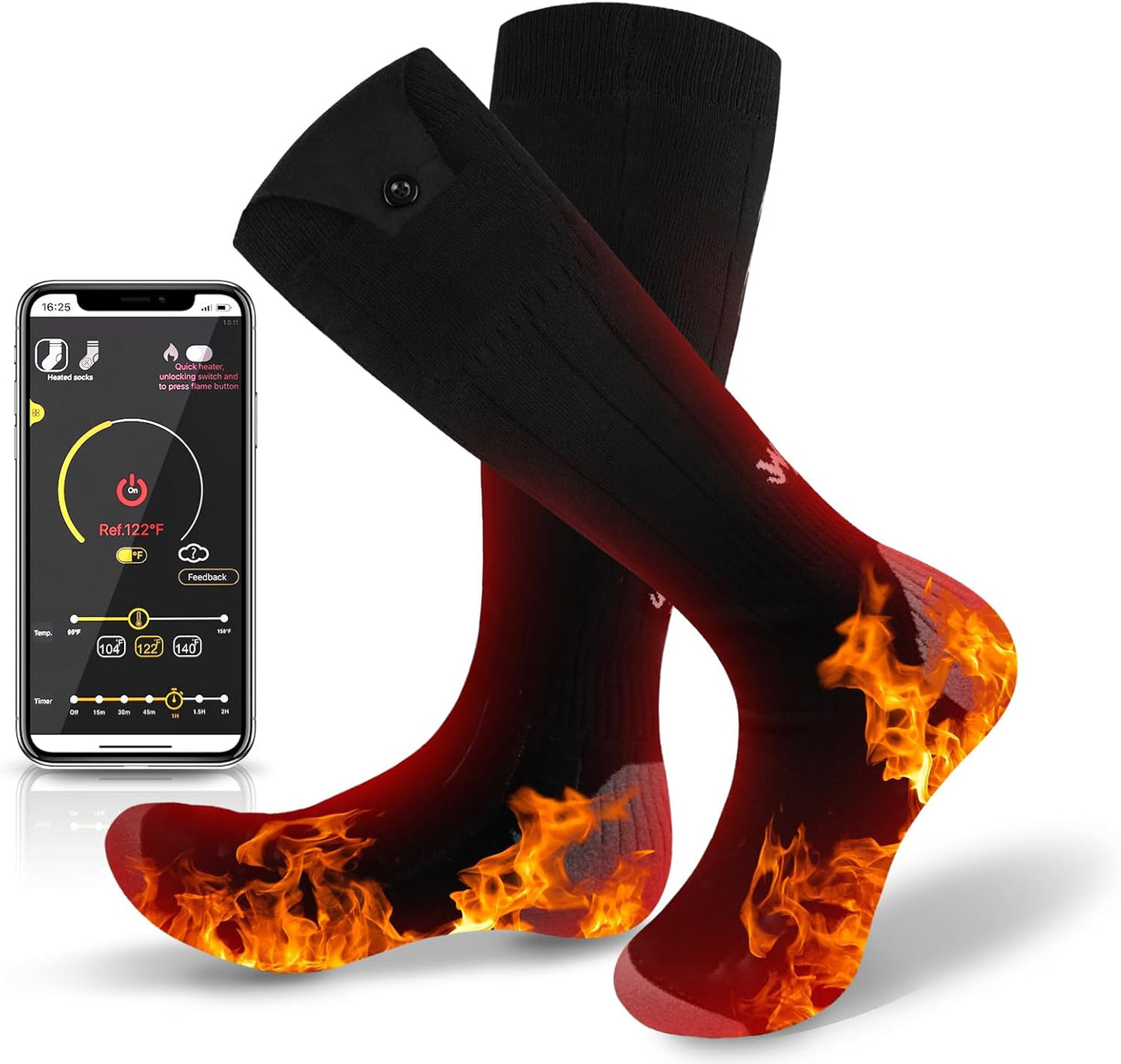 Heated Socks for Men Women - Rechargeable Electric Foot Warmers