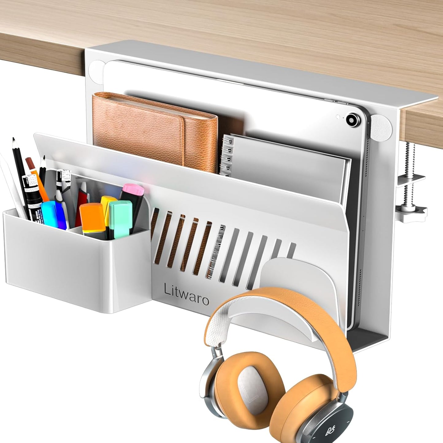 Effortless Clutter-Free Workstation with Litwaro Desk Organizer