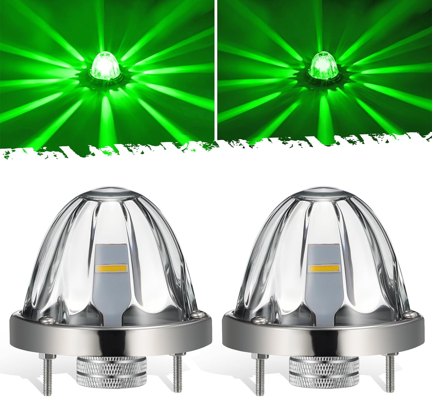 Partsam Glass Watermelon Lights for Trucks - Super Bright LED