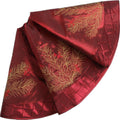 X.Sem Deluxe Embroidered Pine Branches Christmas Tree Skirt