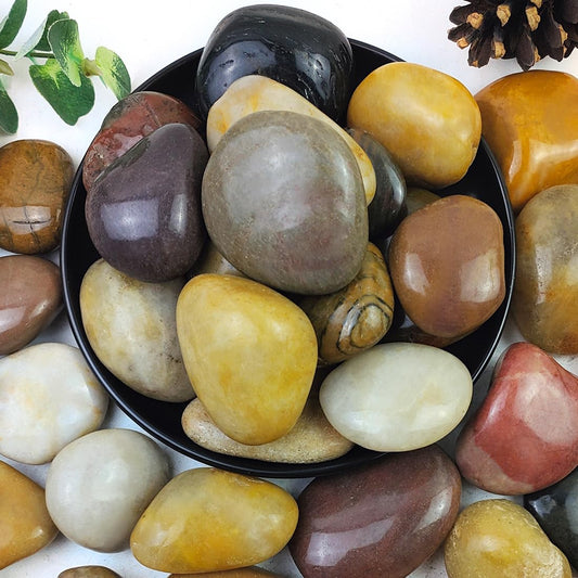 20lbs Mixed Color Outdoor Decorative Stones for Gardens and More