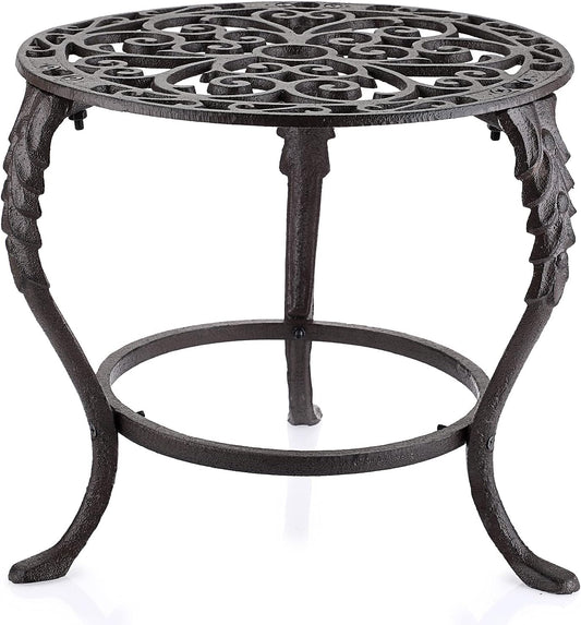 Heavy Duty Cast Iron Plant Stand for Indoor and Outdoor Use