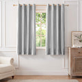 BULBUL Velvet Curtains 63 in Length Light Grey - Modern Darkening