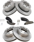 Front and Rear Brake Pad & Rotor Kit for 2009-2018 Ram 2500 3500