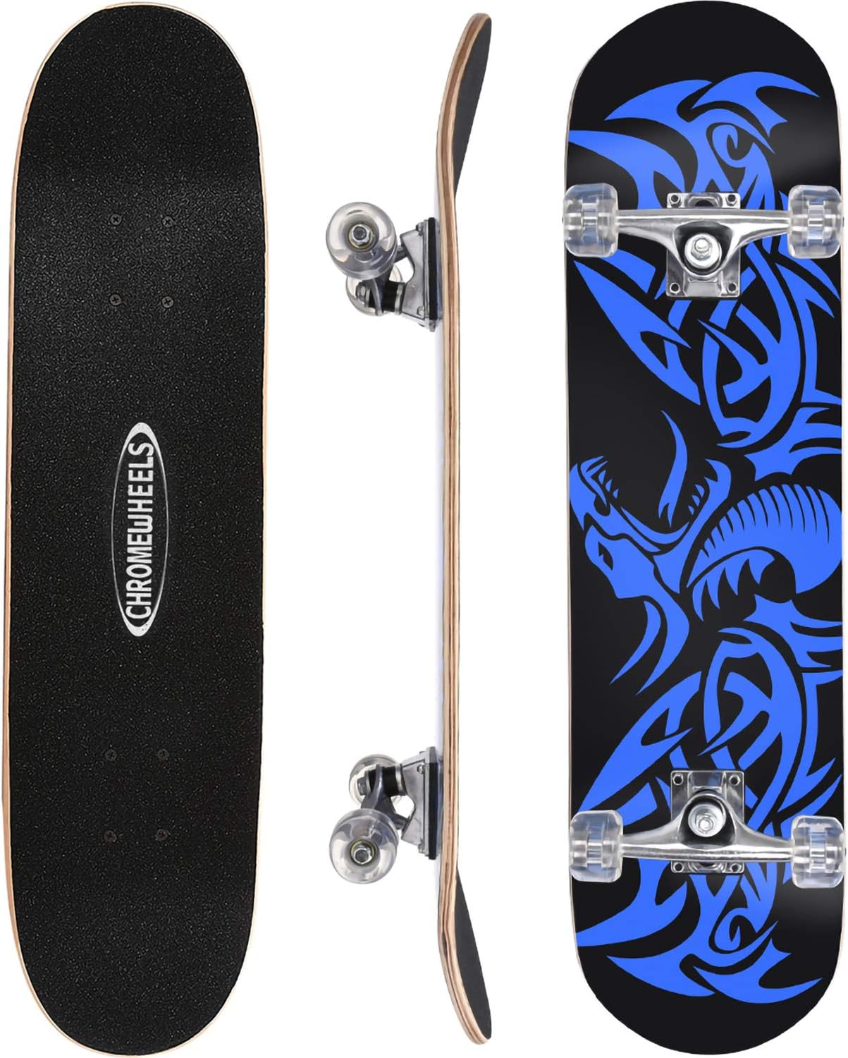 31 Inch Skateboard Double Kick Cruiser Longboard for Kids