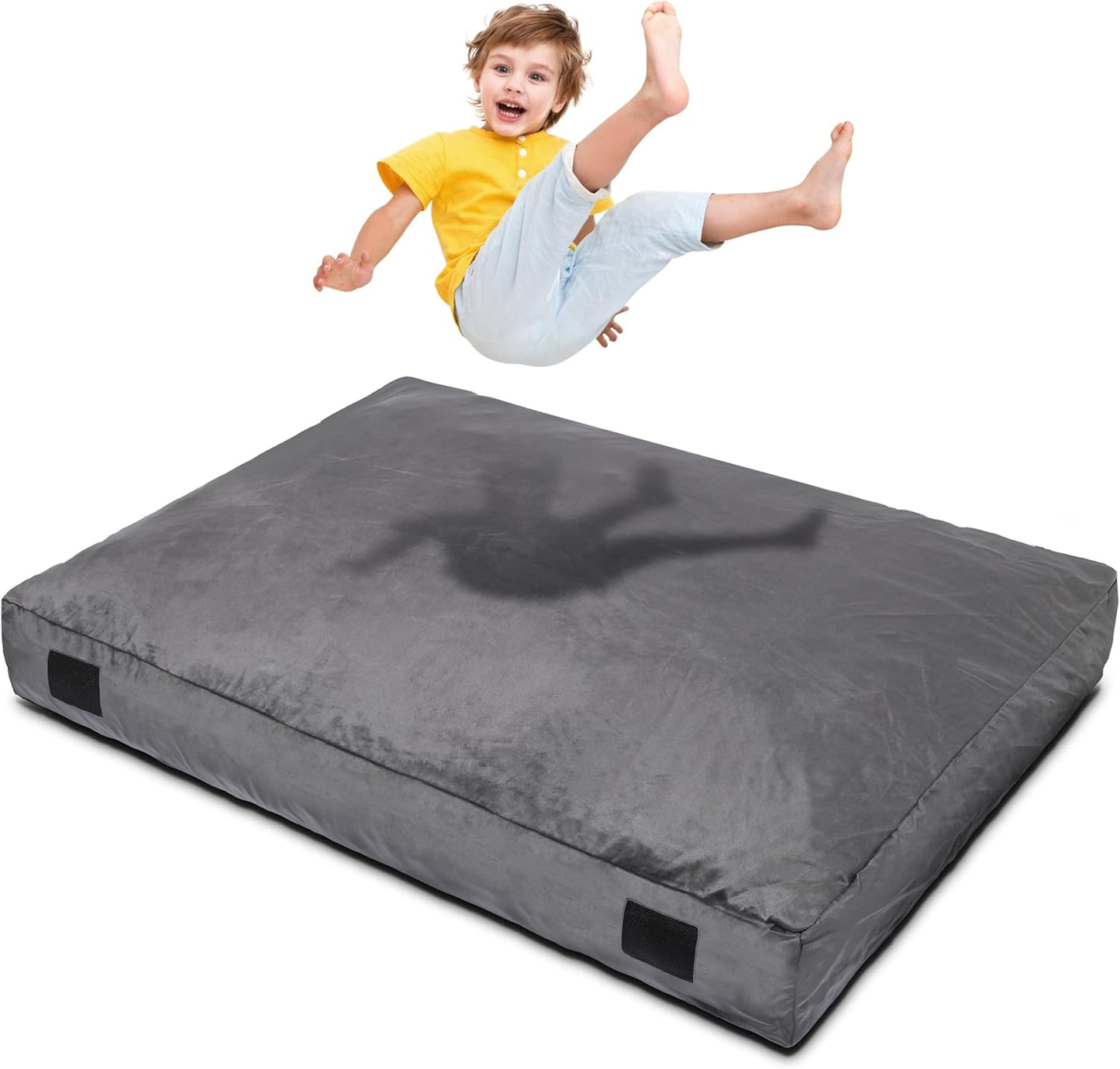 Homewell 4 x 6 Ft Crash Pad for Kids with Soft Velvet Cover