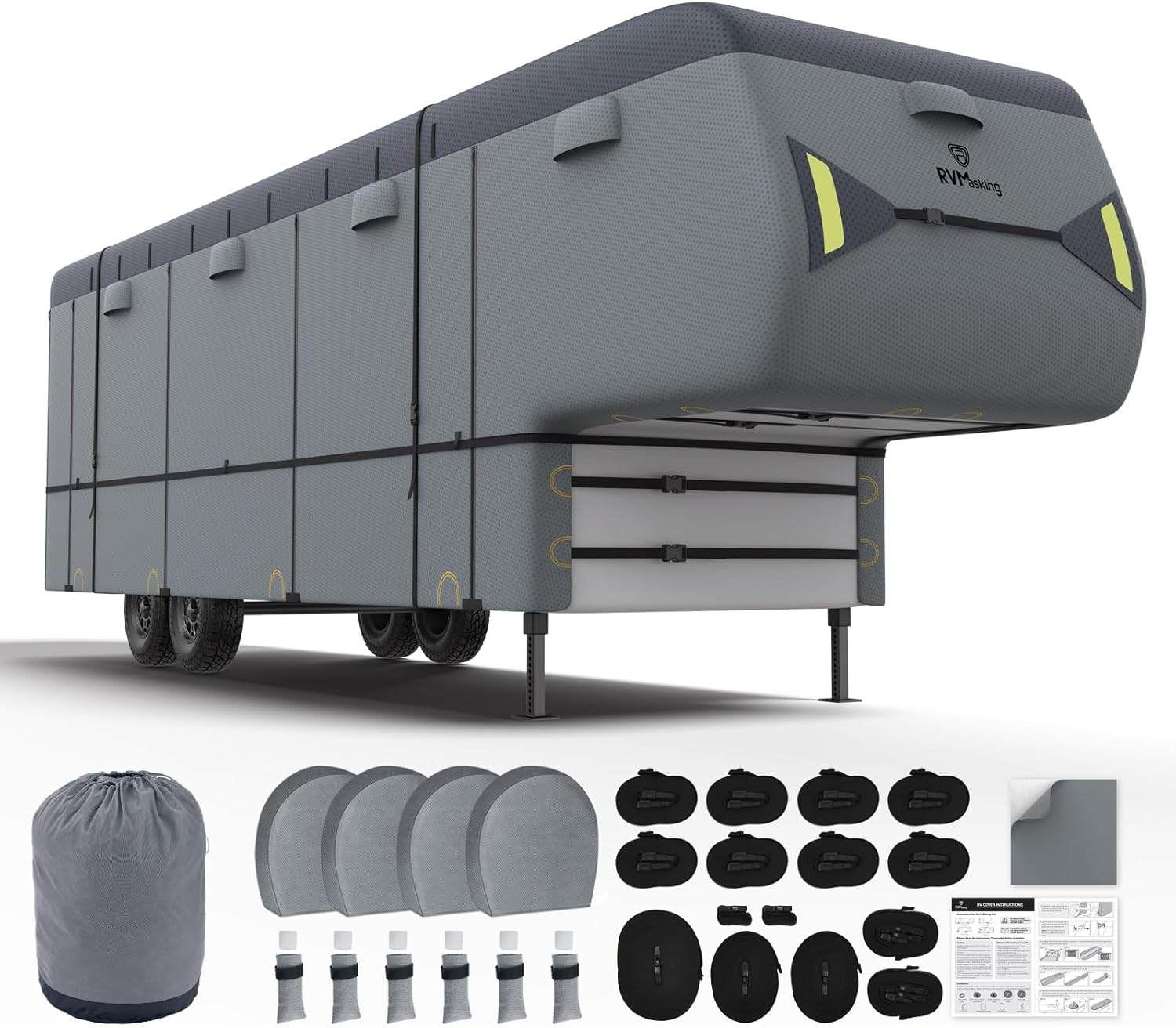 RVMasking 5th Wheel RV Cover 28ft 1in-31ft Heavy Duty Protection