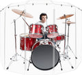 Drum Shield 5ft w/ Deflectors & Plastic Hinges - Clear Acoustic