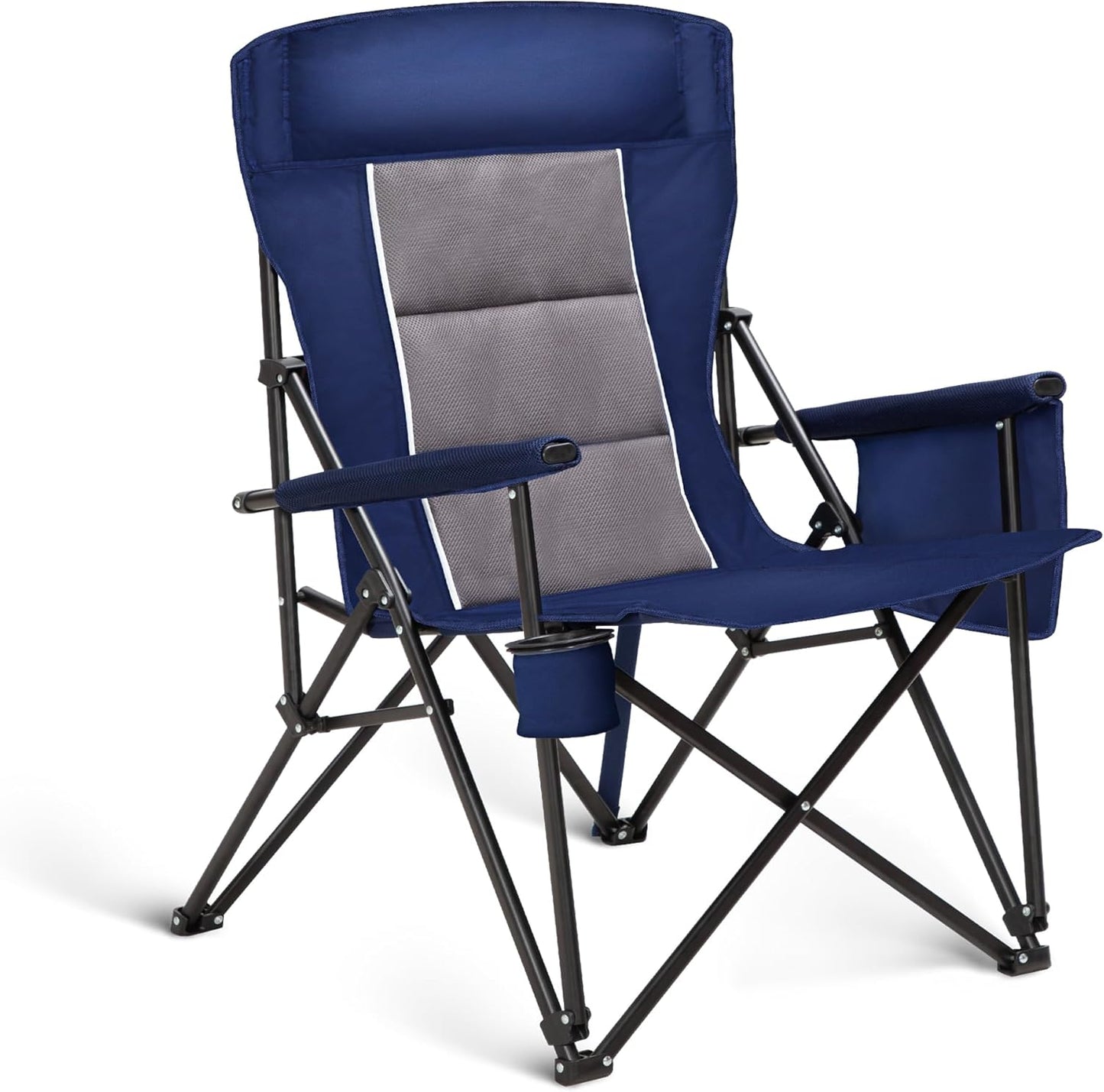 ALPHA CAMP Heavy Duty High Back Camping Chair for Outdoors