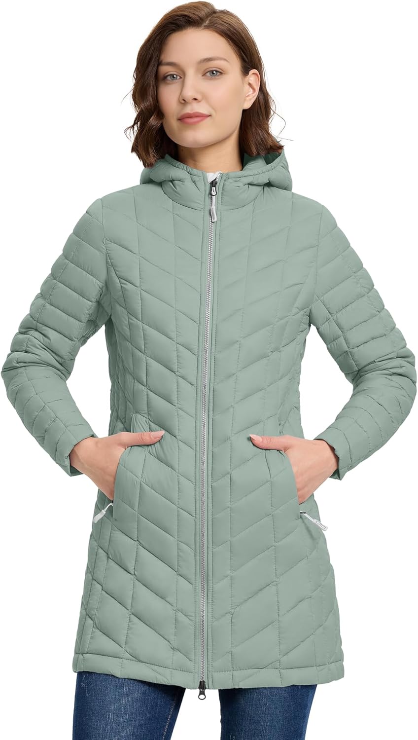 Outdoor Ventures Women's Maryan Hooded Ultra Lightweight Coat