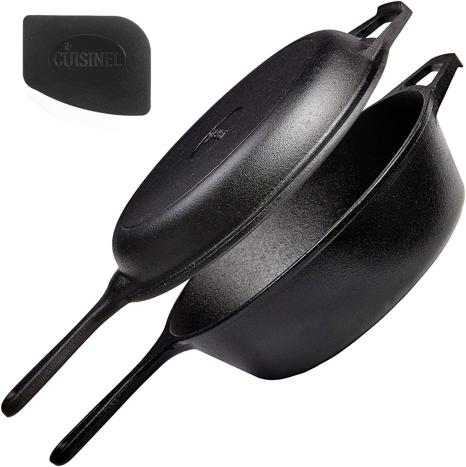 Cuisinel Cast Iron 2-In-1 Multi Cooker for Versatile Cooking