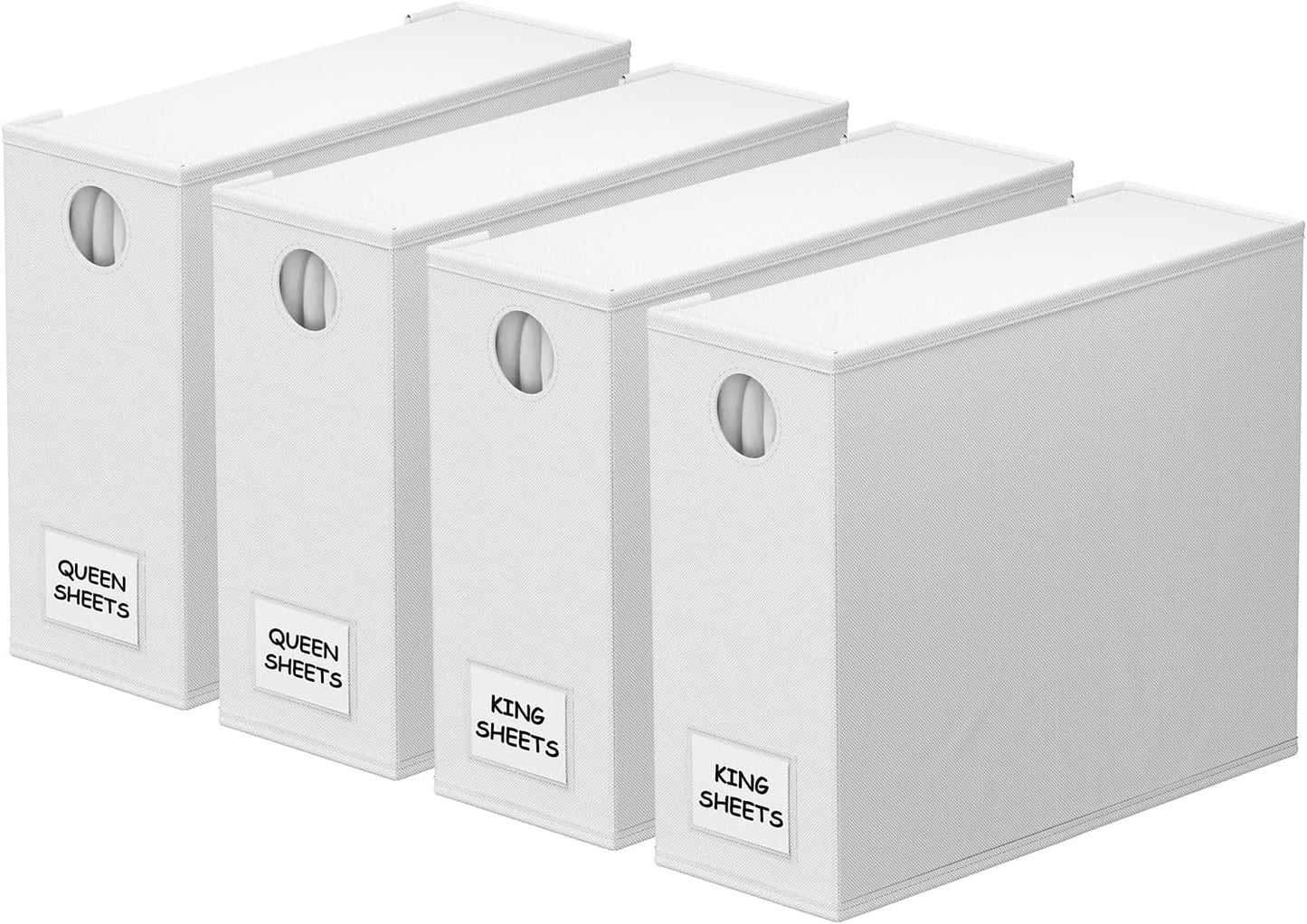 SpaceAid Bed Sheet Organizers - 4 Pack Foldable Storage Solution