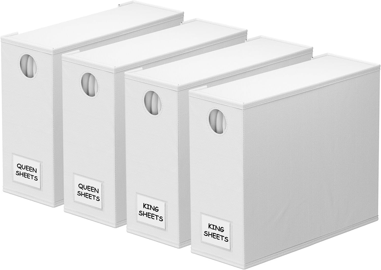 SpaceAid Bed Sheet Organizers - 4 Pack Foldable Storage Solution