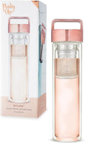Pinky Up Dylan Travel Infuser Mug - Double-Walled Rose Gold Glass
