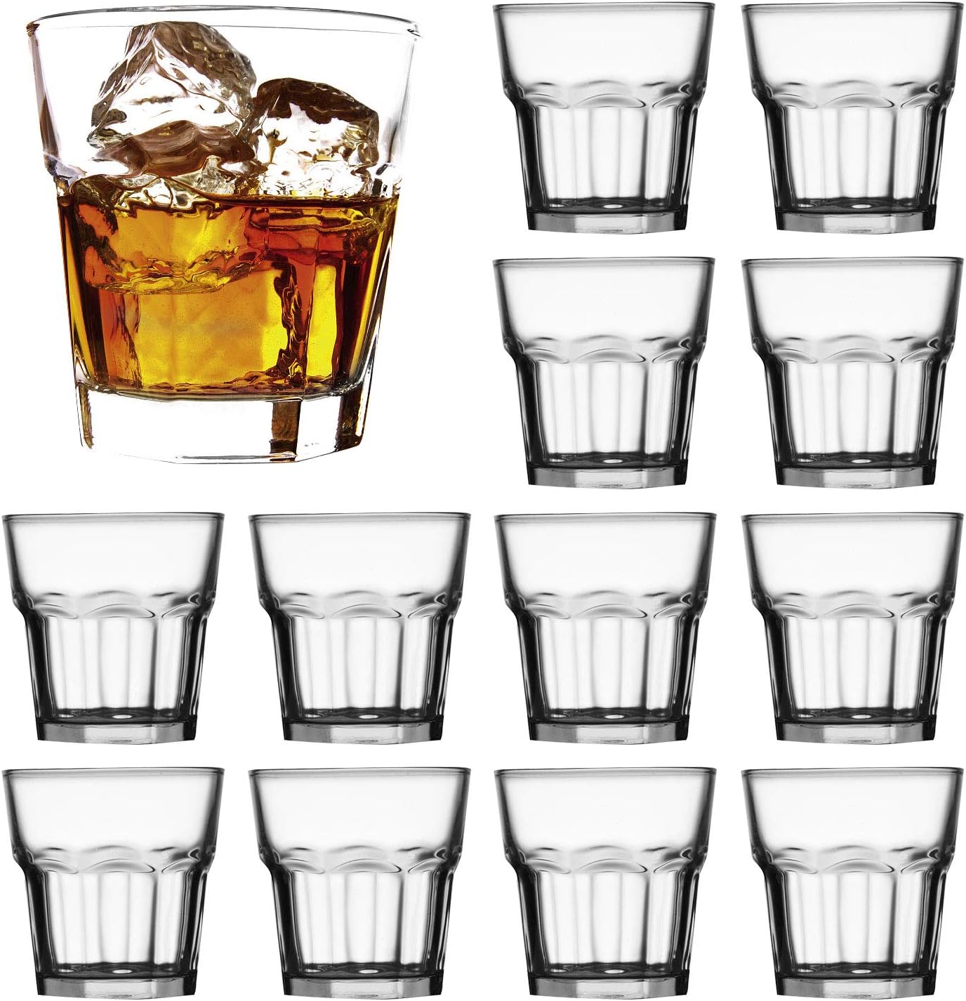 QAPPDA Whiskey Glasses Set of 12 - Perfect for Cocktails and More