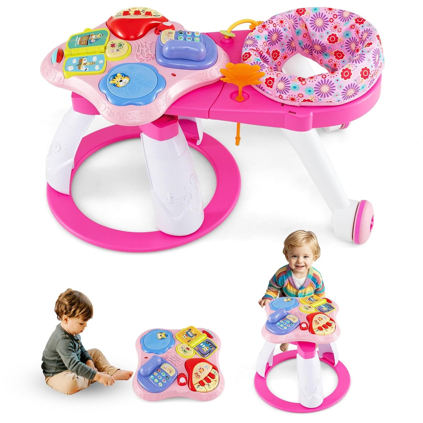 3 in 1 Walk Around Baby Activity Center for Endless Fun